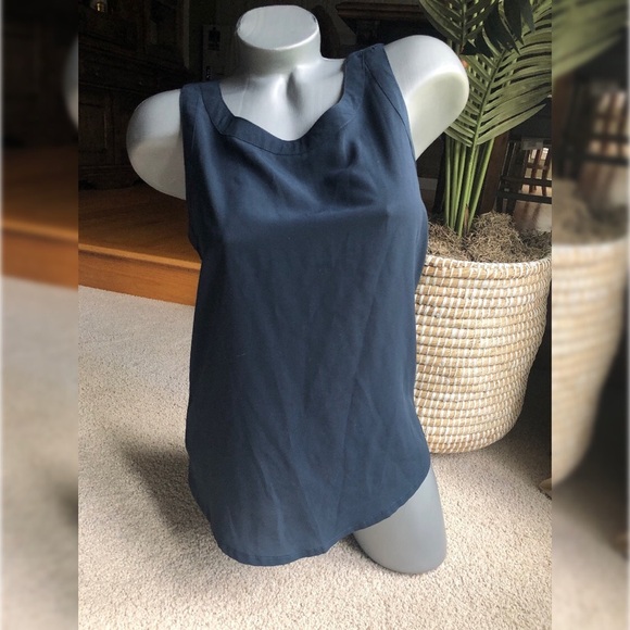 NWT MIDNIGHT BLUE HIGH LOW TANK WITH ZIPPER RACER BACK - Picture 2 of 2